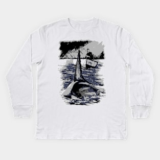 The Old Man and The Sea - Ernest Hemingway Kids Long Sleeve T-Shirt